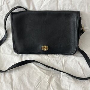 Coach Black Leather Shoulder Bag